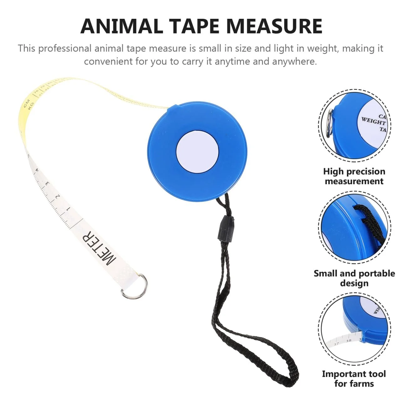 Рулетка для скота, коз и лошадей ARTIBETTER 2.5 м, портативная, фото №7 Рулетка для скота, коз и лошадей ARTIBETTER 2.5 м, портативная, фото №7