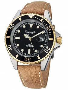 Годинник Eichmüller Diver Чоловічий Шкіряний з Лупою, Відображенням Дати та Обертовим Безелем 20ATM - Фото 1