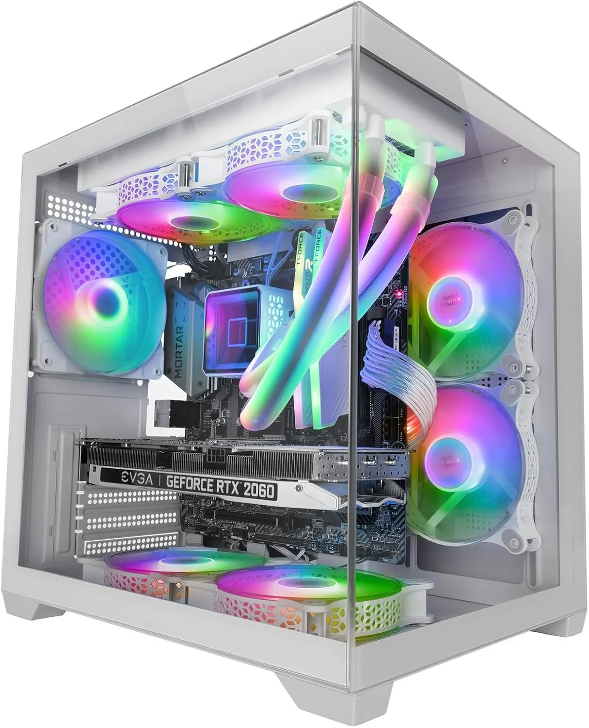 Корпус для ПК Mars Gaming MC-VIEW2 / Micro-ATX / Без БП / 1x120mm FRGB / USB 3.0 / Белый, фото №1 Корпус для ПК Mars Gaming MC-VIEW2 / Micro-ATX / Без БП / 1x120mm FRGB / USB 3.0 / Белый, фото №1