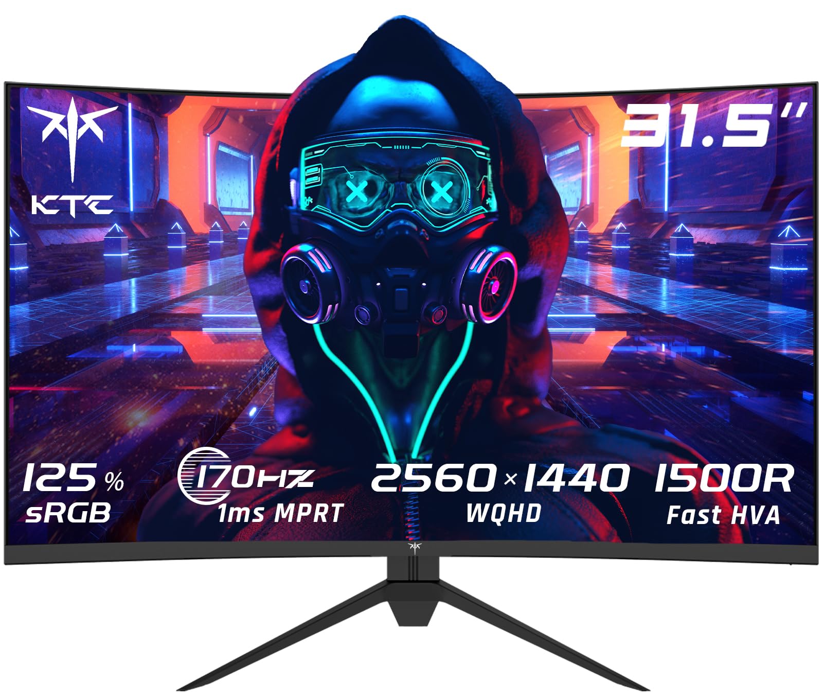 Монитор KTC Gaming H32S17 32 дюйма Curved 170Hz QHD 2K 2560 x 1440p 1ms HDR10 Freesync & G-sync VA 1500R 125% sRGB Blue Light Reduction VESA DP 1.4 165Hz HDMI 2.0 144Hz USB, фото №1 Монитор KTC Gaming H32S17 32 дюйма Curved 170Hz QHD 2K 2560 x 1440p 1ms HDR10 Freesync & G-sync VA 1500R 125% sRGB Blue Light Reduction VESA DP 1.4 165Hz HDMI 2.0 144Hz USB, фото №1