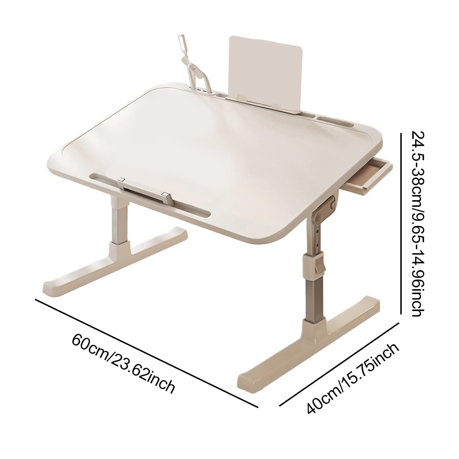 Складной прикроватный столик для ноутбука Белый стиль A, фото №7
