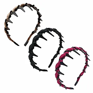 Набір з 3 елегантних жіночих обручів для волосся з зубцями - Фото 1