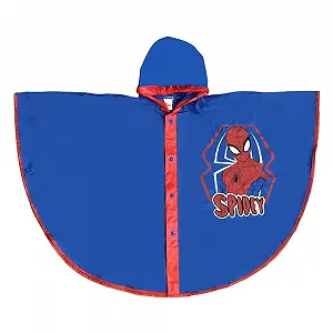 Дождевик CARTOON Человек-паук Marvel Детский дождевой плащ-пончо с капюшоном и застежкой на пуговицах - Фото 1