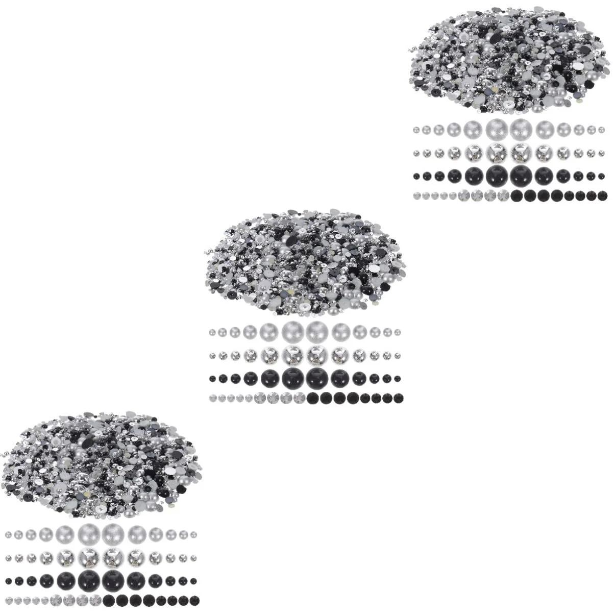 Украшения для ногтей Полукруглые имитация жемчуга из смолы ABOOFAN 3 шт., фото №1