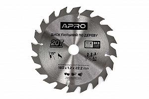 Диск пильный по дереву Apro 180 x 22,220мм 20T - Фото 1