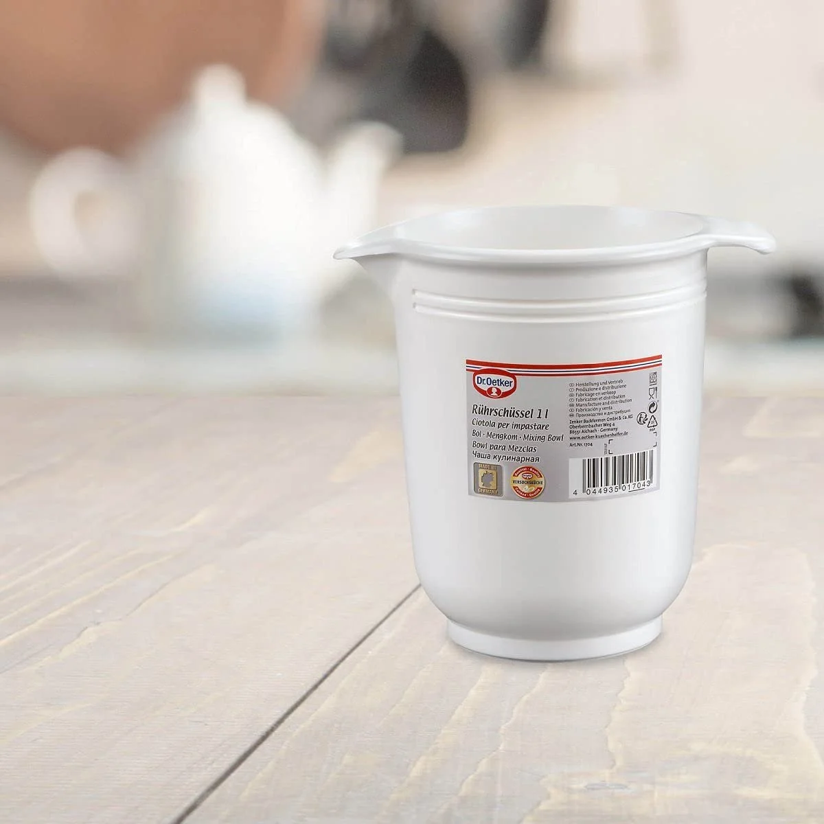 Миска для змішування Dr. Oetker 1704 Пластик біла 11 x 11 x 16 см, фото №3
