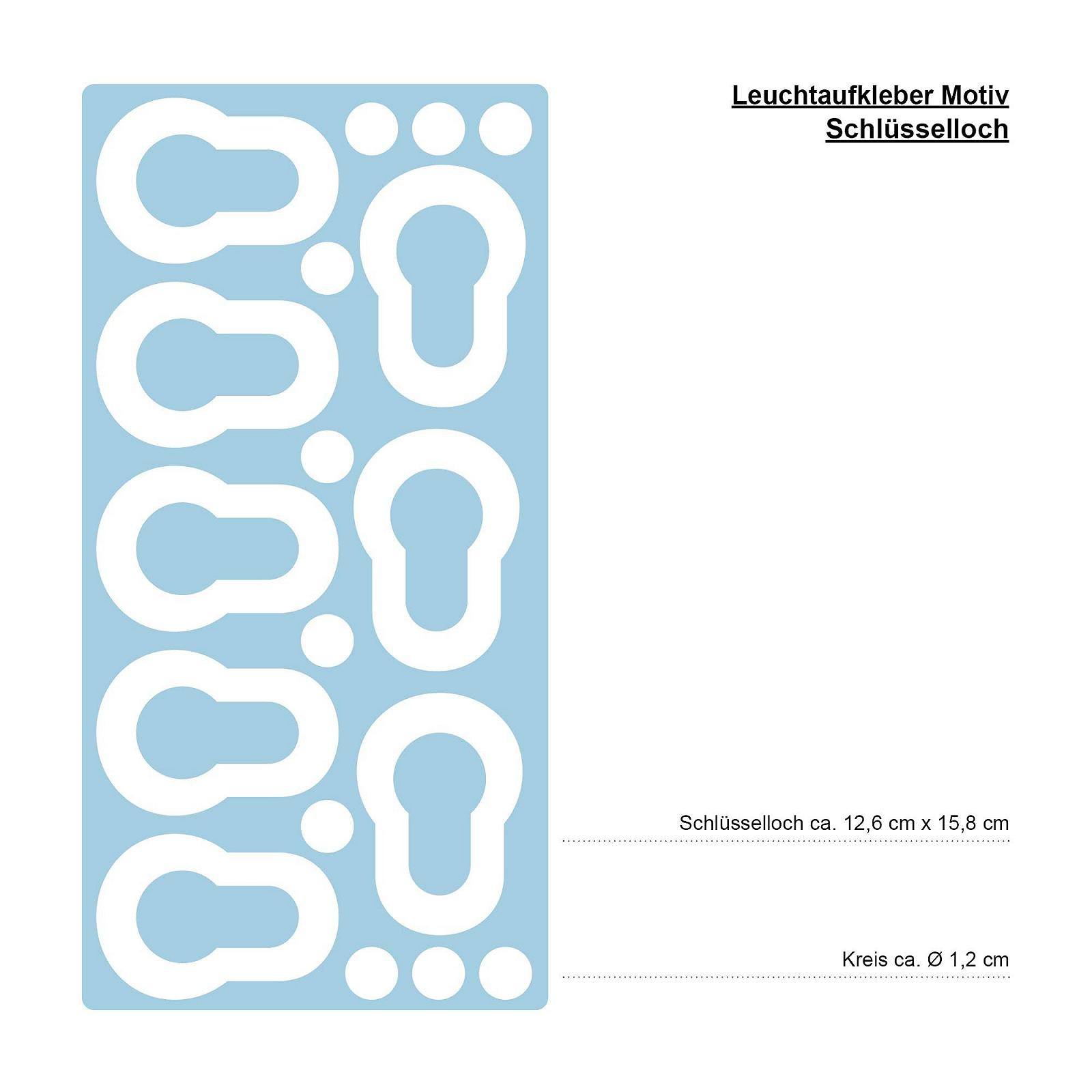 Світлова наклейка Wandtattoo Loft Luminous Sticker Keyhole Finder Набір 10 шт. Флуоресцентна, фото №6 Світлова наклейка Wandtattoo Loft Luminous Sticker Keyhole Finder Набір 10 шт. Флуоресцентна, фото №6