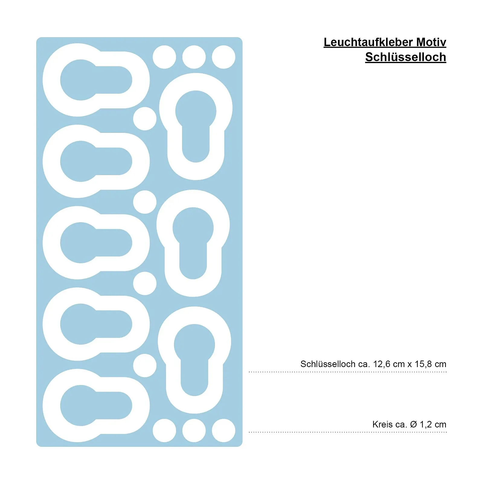 Светящаяся наклейка Wandtattoo Loft Luminous Sticker Keyhole Finder Набор 10 шт. Флуоресцентная, фото №6