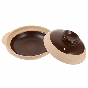 Кастрюля-жаровня Mobestech Керамическая с крышкой Хорошее удержание тепла Кислото- и щелочестойкая - Фото 1