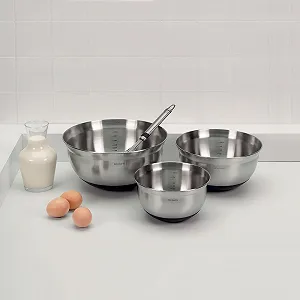 Набір мисок Brabantia 1 л, 1.6 л та 3 л матова сталь synthetic.ua - Фото 1