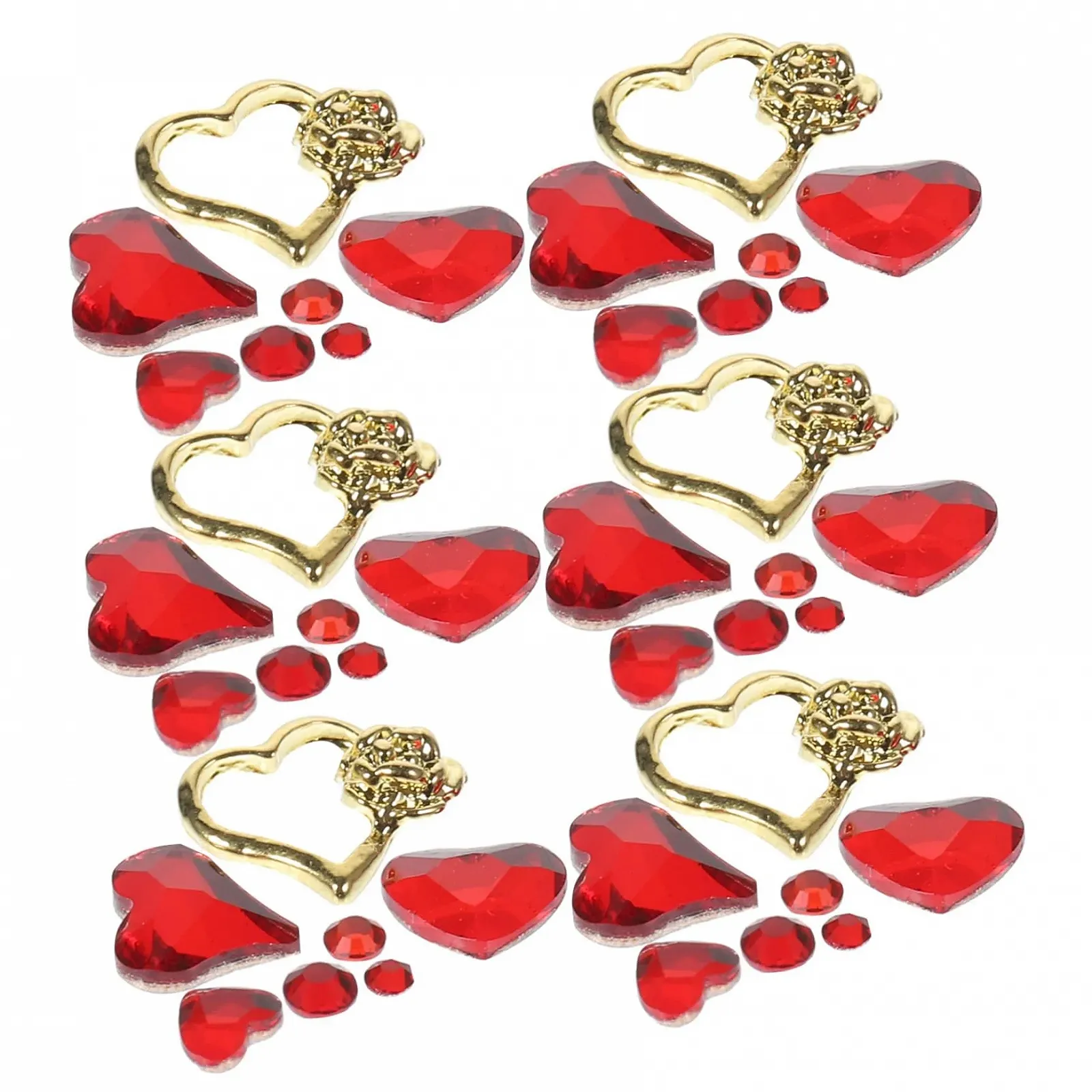 Healeved 1 коробка Любов дорогоцінні камені для нігтів Плоска задня частина, фото №1