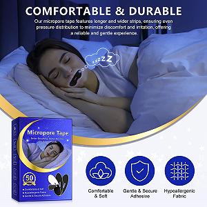 Смужка для рота, Пристрій проти хропіння для зменшення дихання ротом synthetic.ua - Фото 1