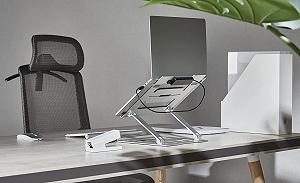 Подставка для ноутбука my wall HT17L, эргономичный держатель для ноутбука, совместимый с ноутбуками и MacBook 11-17 дюймов, вентилируемый и складной synthetic.ua - Фото 1