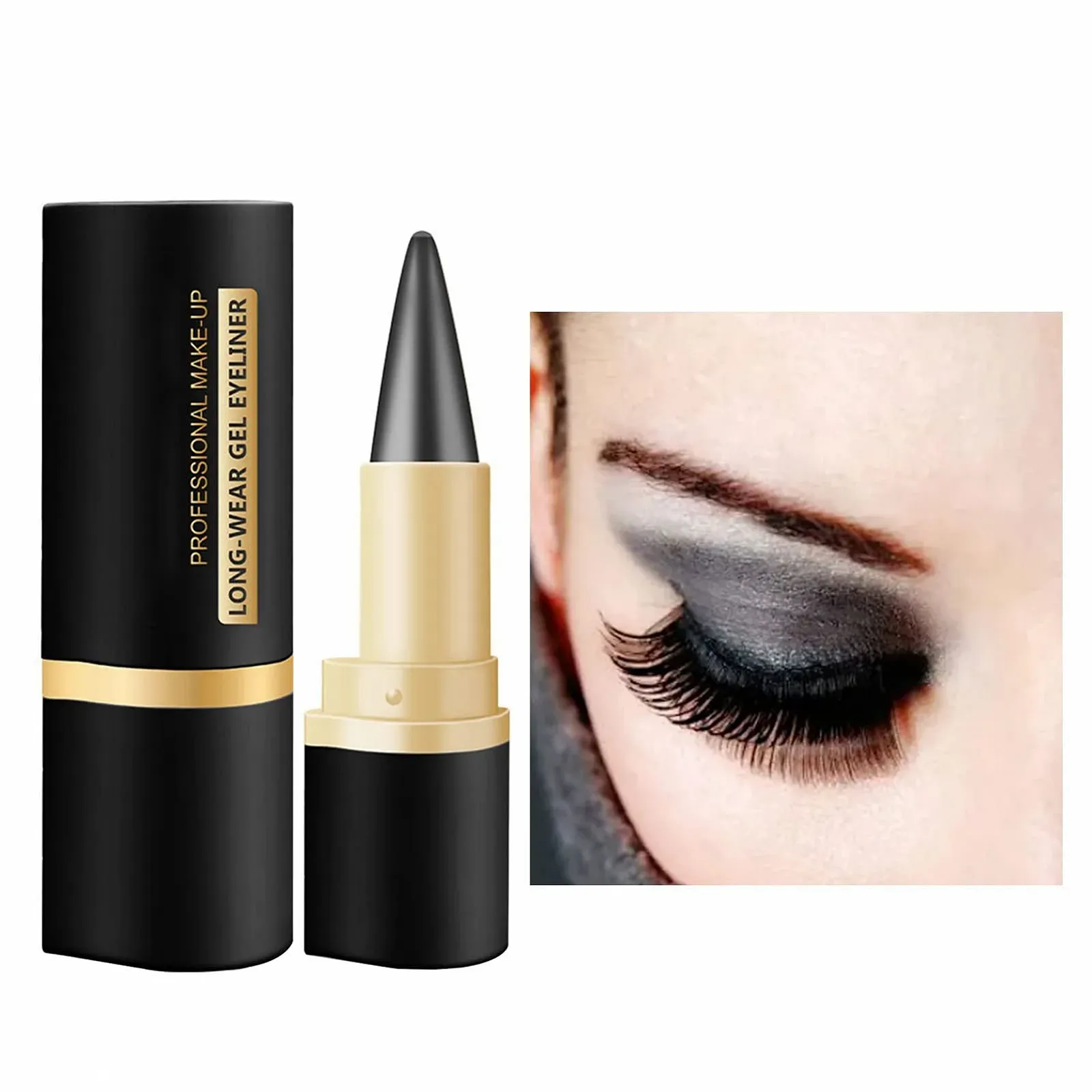 Гелевий Олівець для очей, водостійкий, матовий, фото №7 Гелевий Олівець для очей, водостійкий, матовий, фото №7