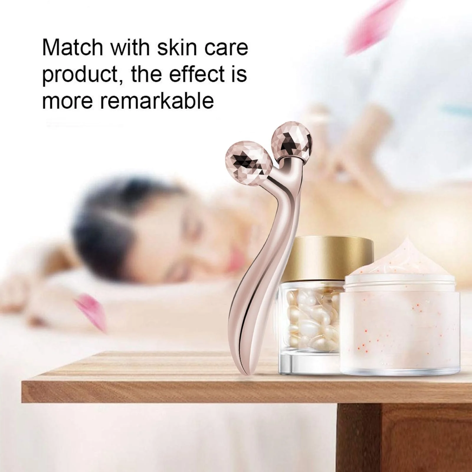 Масажер для обличчя 3D Irikdescia, ролик для обличчя з обертанням на 360°, фото №5