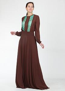 Платье Enna Levoni S Коричневый (ND-13224-Brown) synthetic.ua - Фото 1