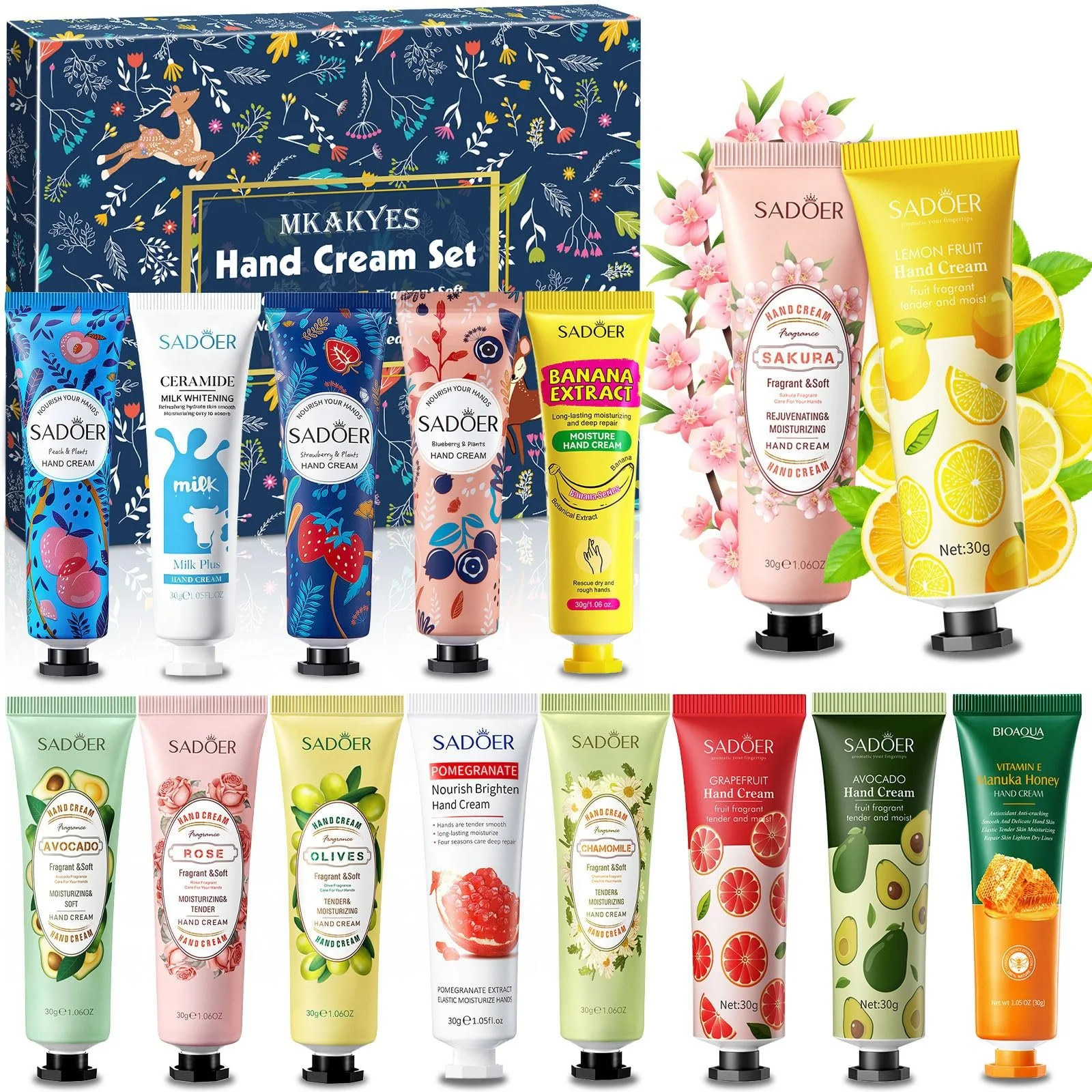 Набір кремів для рук, 15 штук Міні Різдвяний подарунковий набір, фото №1 Набір кремів для рук, 15 штук Міні Різдвяний подарунковий набір, фото №1