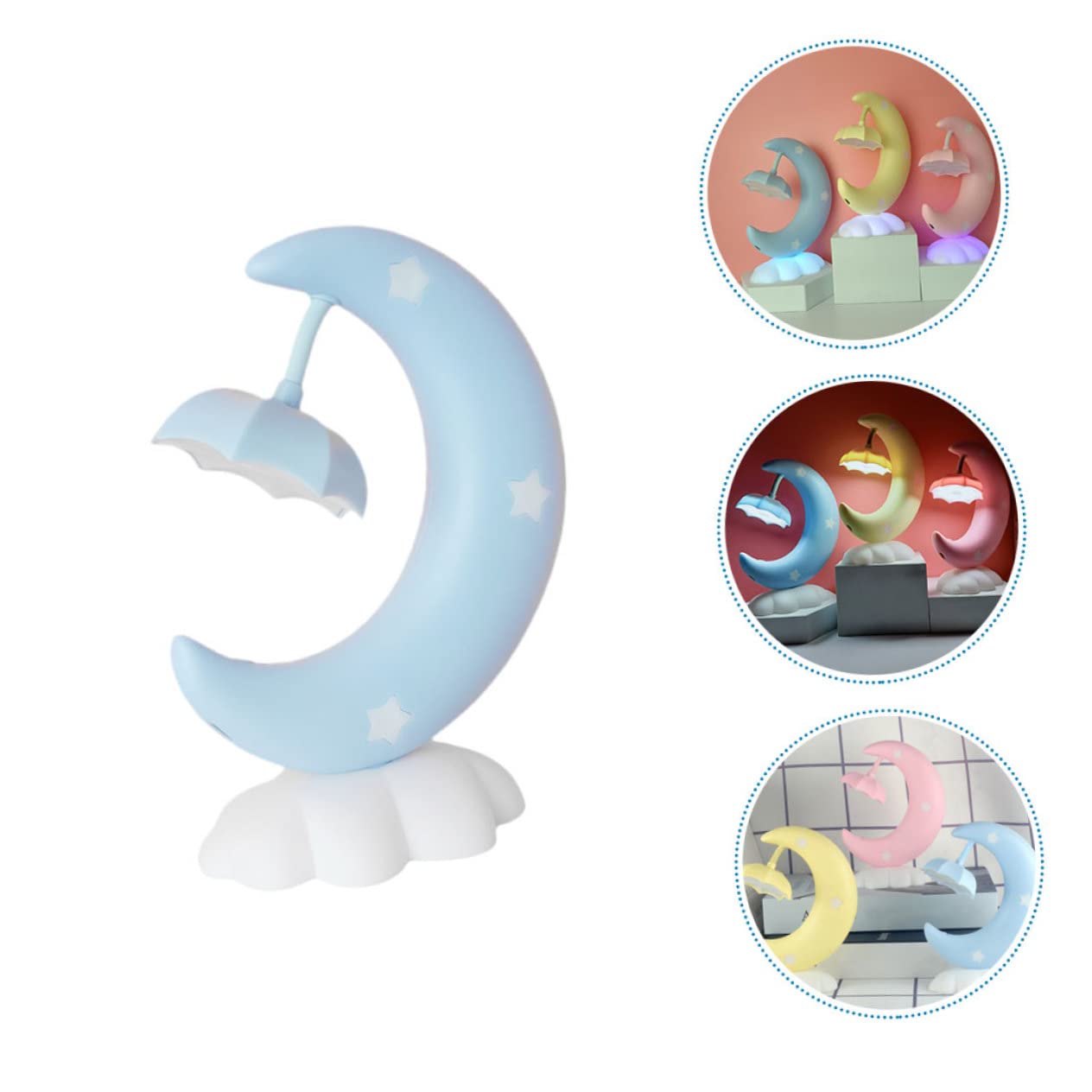 Настольная лампа TOYANDONA LED в форме луны Пластиковая ночная лампа Sky Blue, фото №6