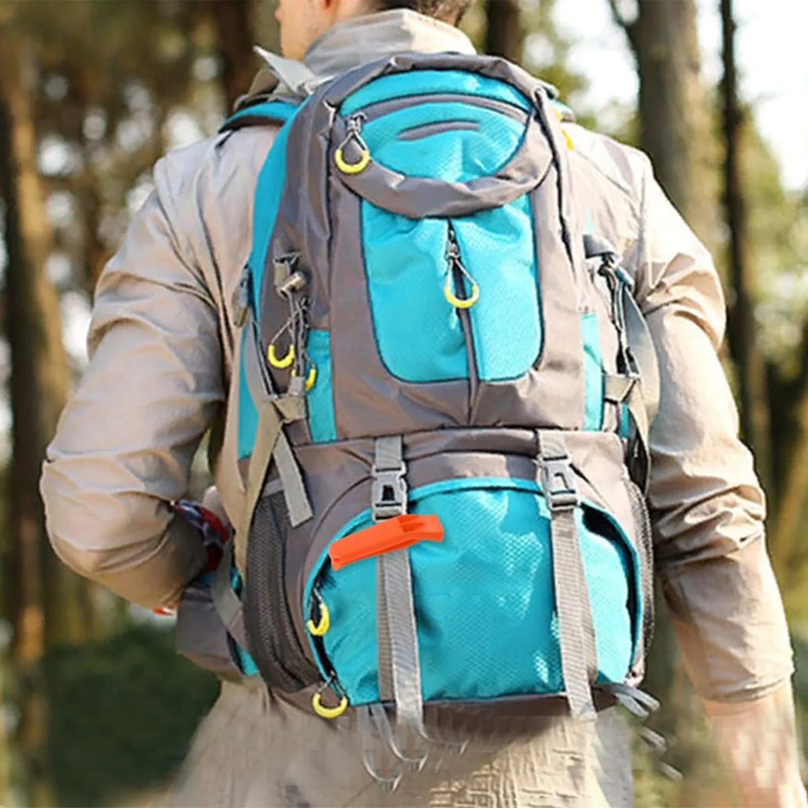 Свисток HREDZEO аварийный сигнальный 4 шт. с шнурком оранжевый, фото №5