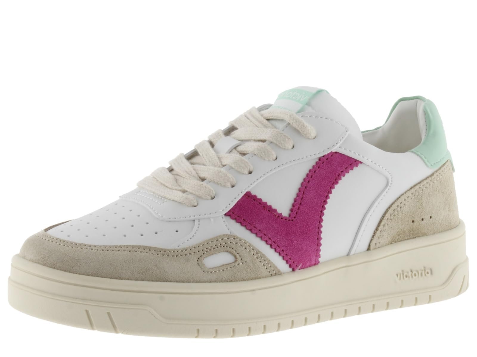 Кеди Victoria Seul Унісекс Шкіряний Ефект & Кольорові & Вставки зі Сплітової Шкіри в Контрастних Кольорах 1257101, фото №1