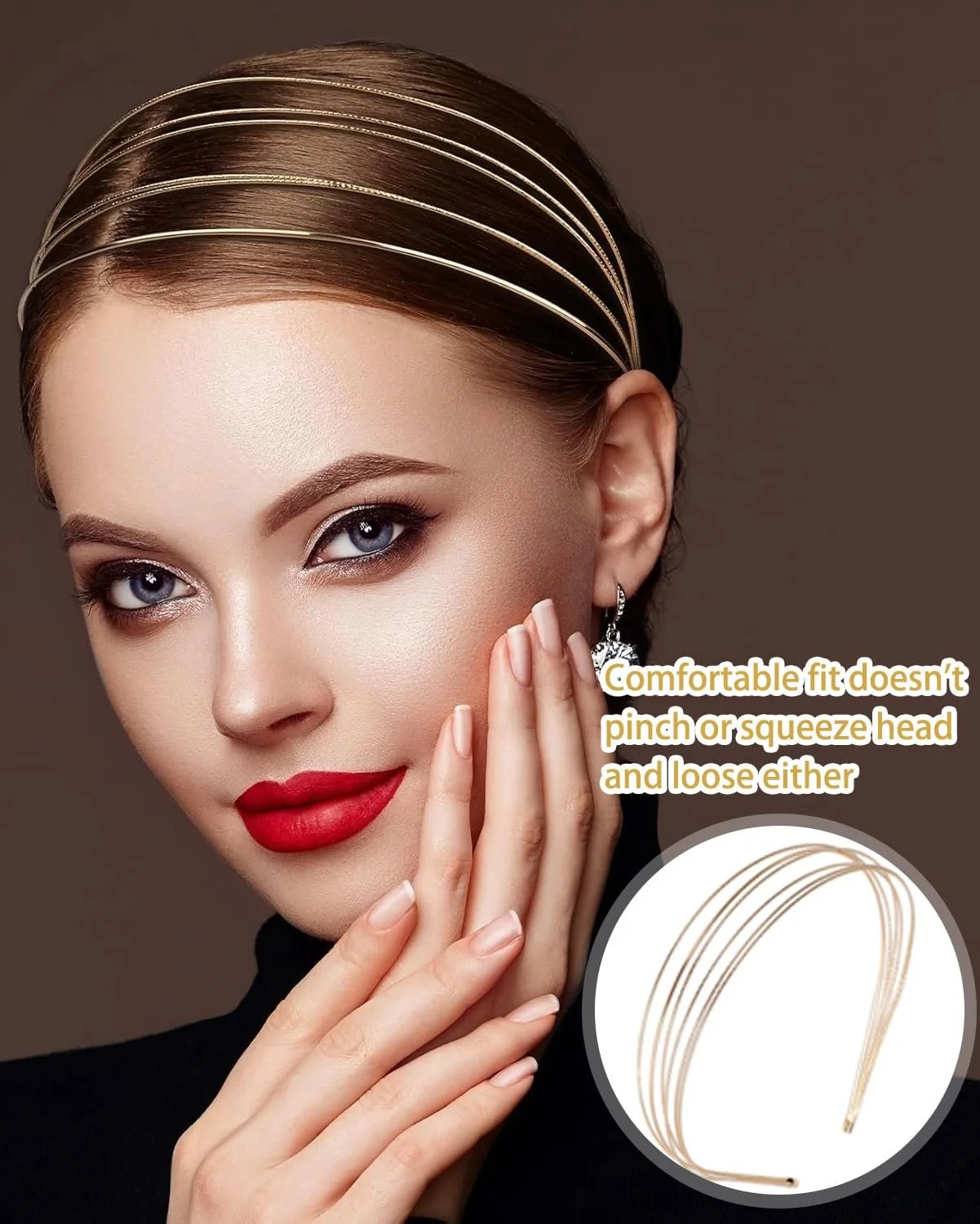 Обруч Металевий Багатошаровий (2 шт.) Золотий, фото №5