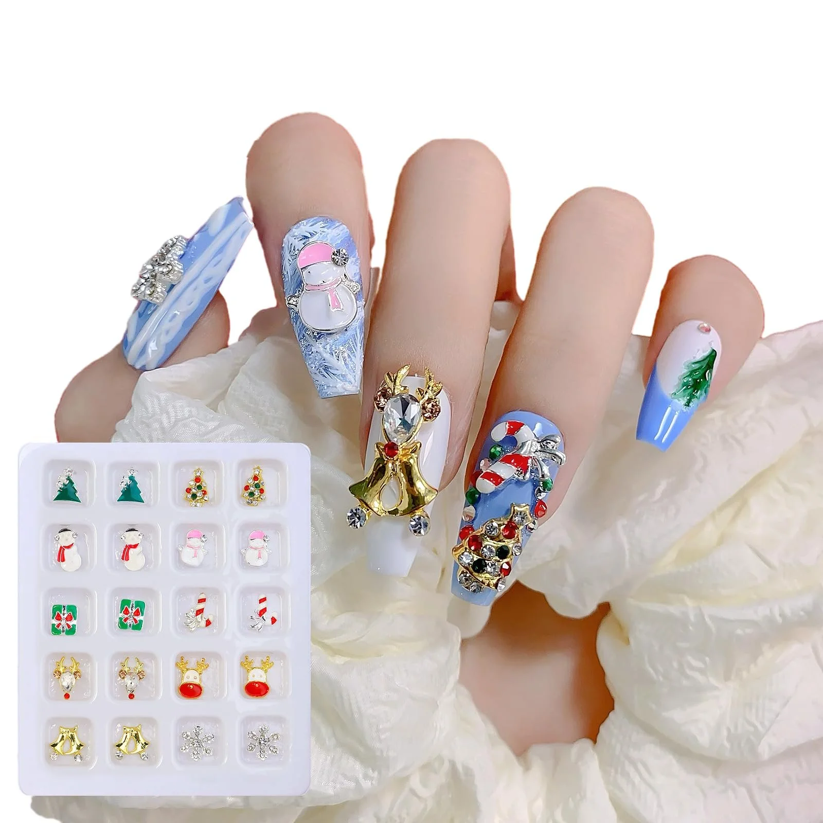 Подвеска Ёлка/Снеговик/Снежинка 3D 20шт, фото №4 Подвеска Ёлка/Снеговик/Снежинка 3D 20шт, фото №4