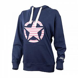 Худі JEEP HOODED OVERSIZE SWEATSHIRT STAR в смужку XS - Фото 1