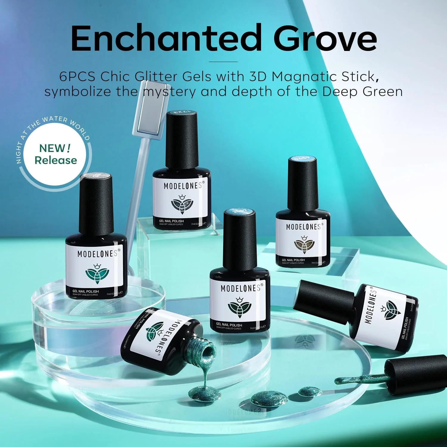 Гель-лак MODELONES Cat Eye, 6 кольорів, фото №7