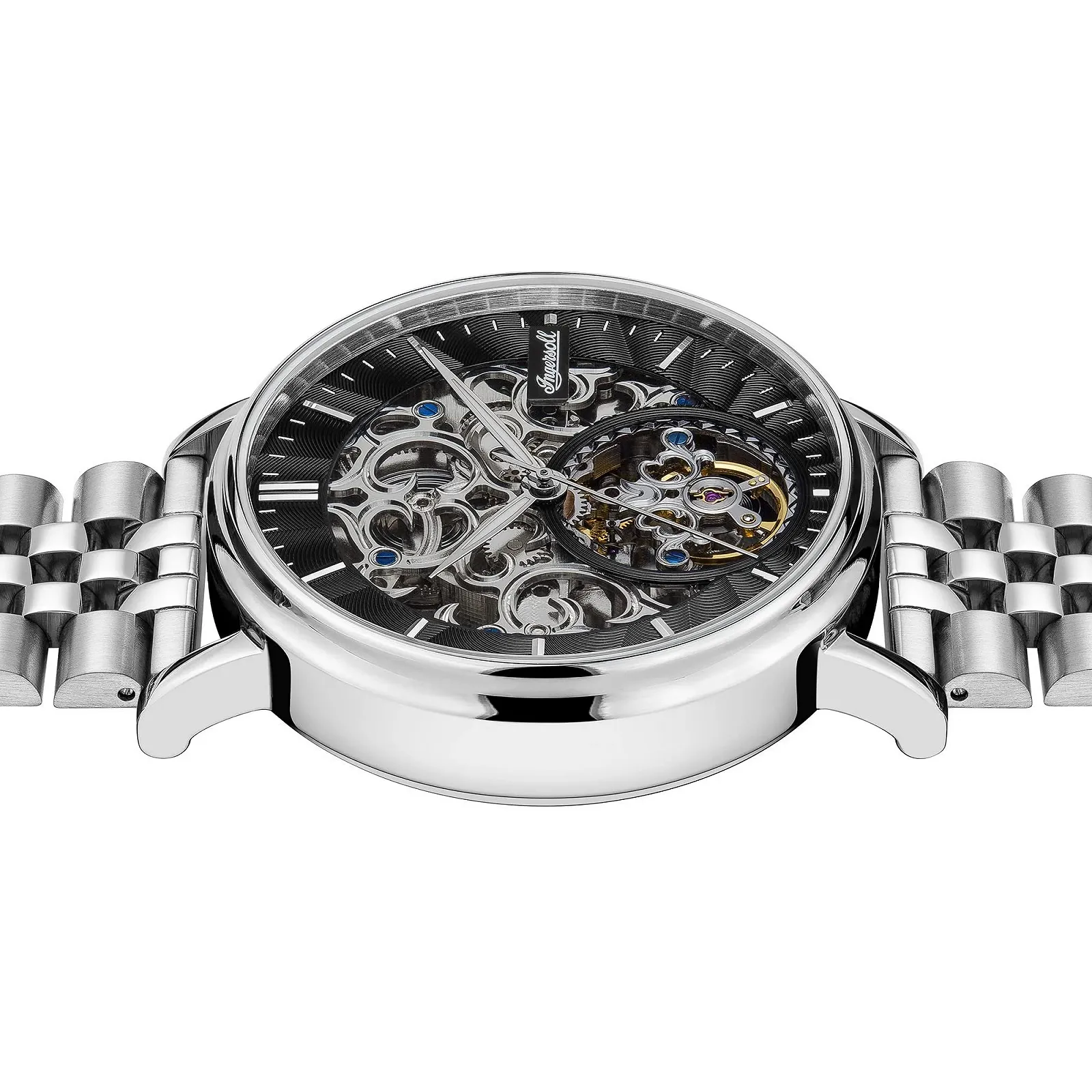 Мужские автоматические часы Ingersoll 1892 The Charles 44 мм, скелетообразный циферблат, браслет из нержавеющей стали, фото №4 Мужские автоматические часы Ingersoll 1892 The Charles 44 мм, скелетообразный циферблат, браслет из нержавеющей стали, фото №4