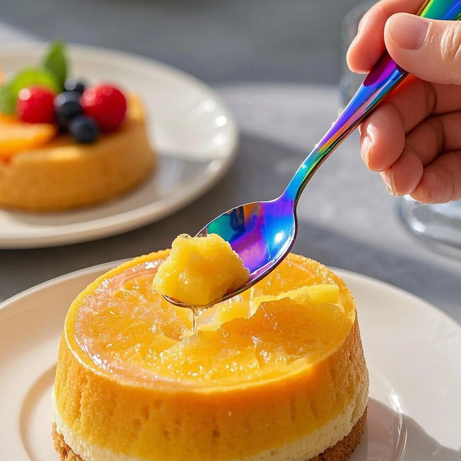 Ложка чайная Rainbow, 135 см, нержавеющая сталь, с цветным титановым покрытием 25 шт в упаковке, фото №6