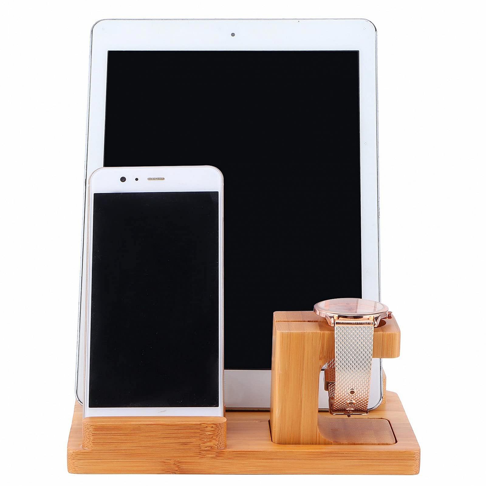 Настольный держатель для телефона для ноутбука, деревянная подставка, компактный дизайн, экономия места, фото №2