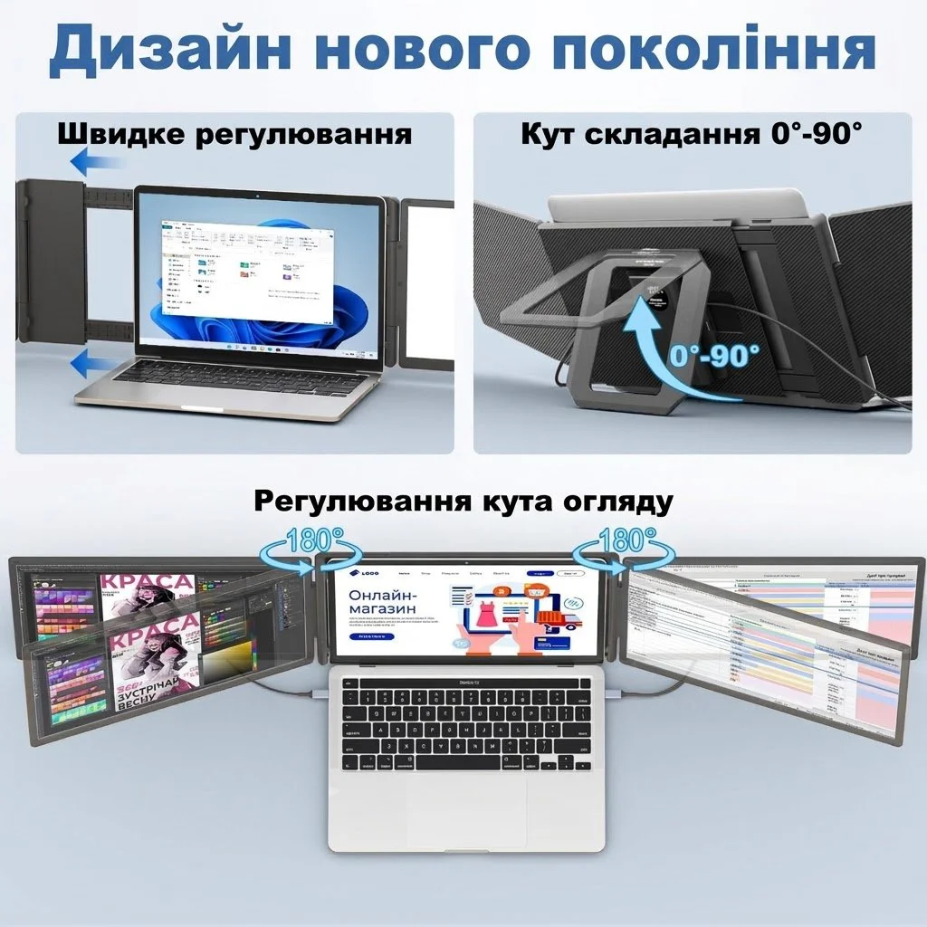 Монітор портативний 15.6" Teamgee S5 Full HD IPS 60 Гц, фото №3