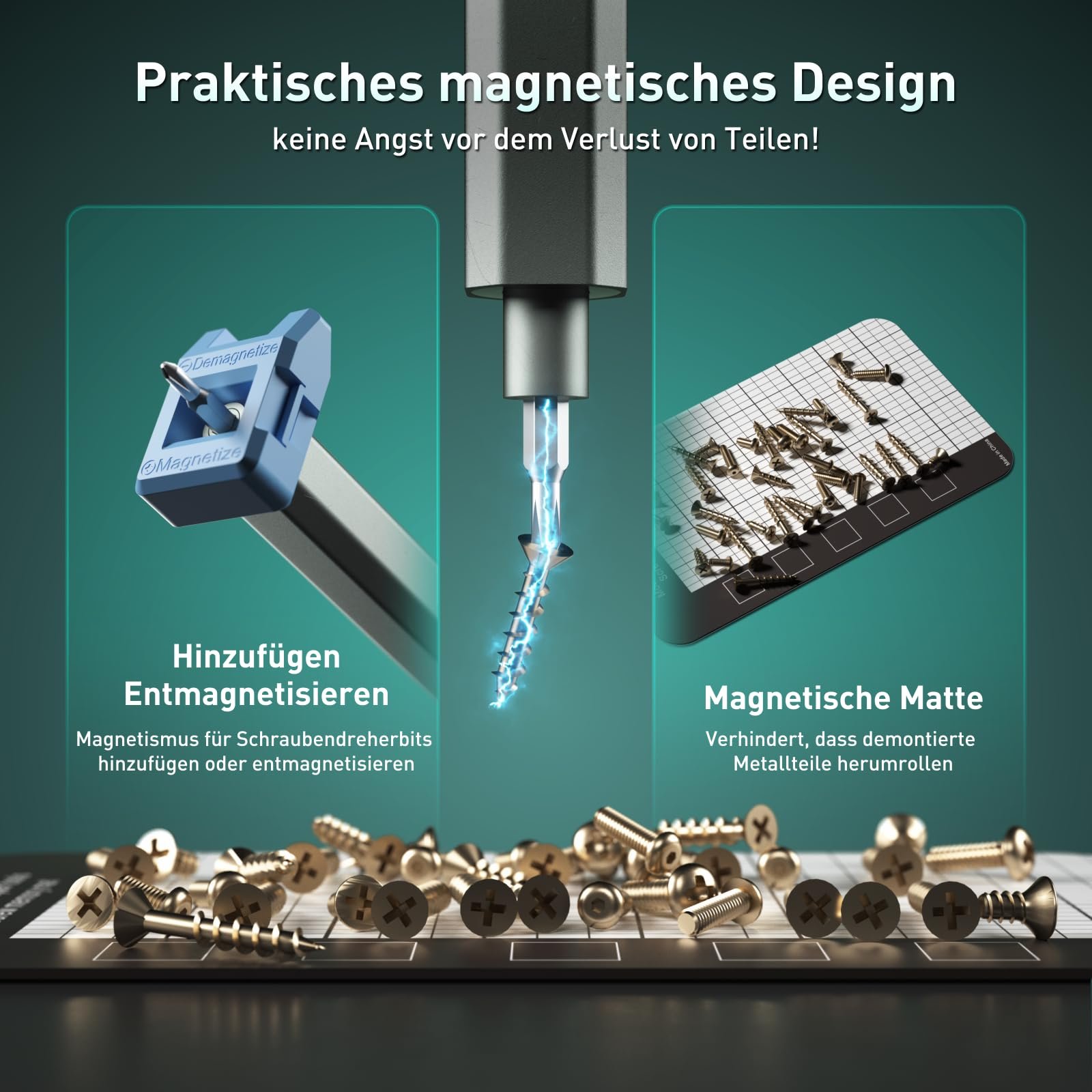 Викрутка Hancaner Mini Electric 152 в 1 з акумулятором та ручним управлінням 0.15-0.35 Н·м, LED підсвітка, 119 біт для ноутбука, ПК, телефонів, камер, годинників, фото №4