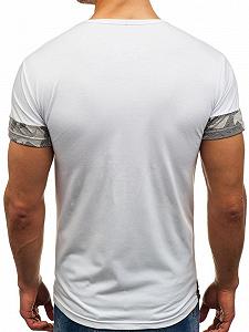 Футболка мужская удлиненная трехцветная с принтом synthetic.ua - Фото 1