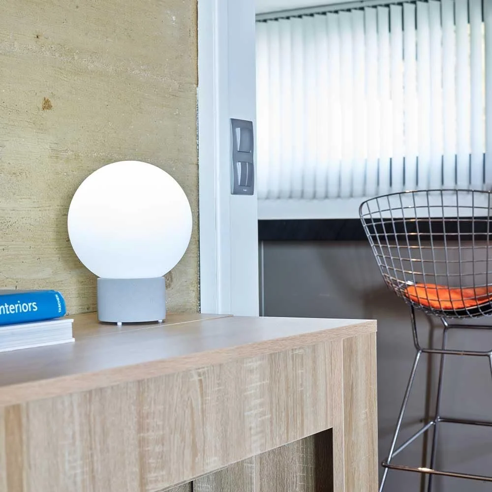 Настільна лампа Lumisky TERRA CONCRETE бездротова димована LED сенсорна з бетонною основою висота 25 см, фото №8