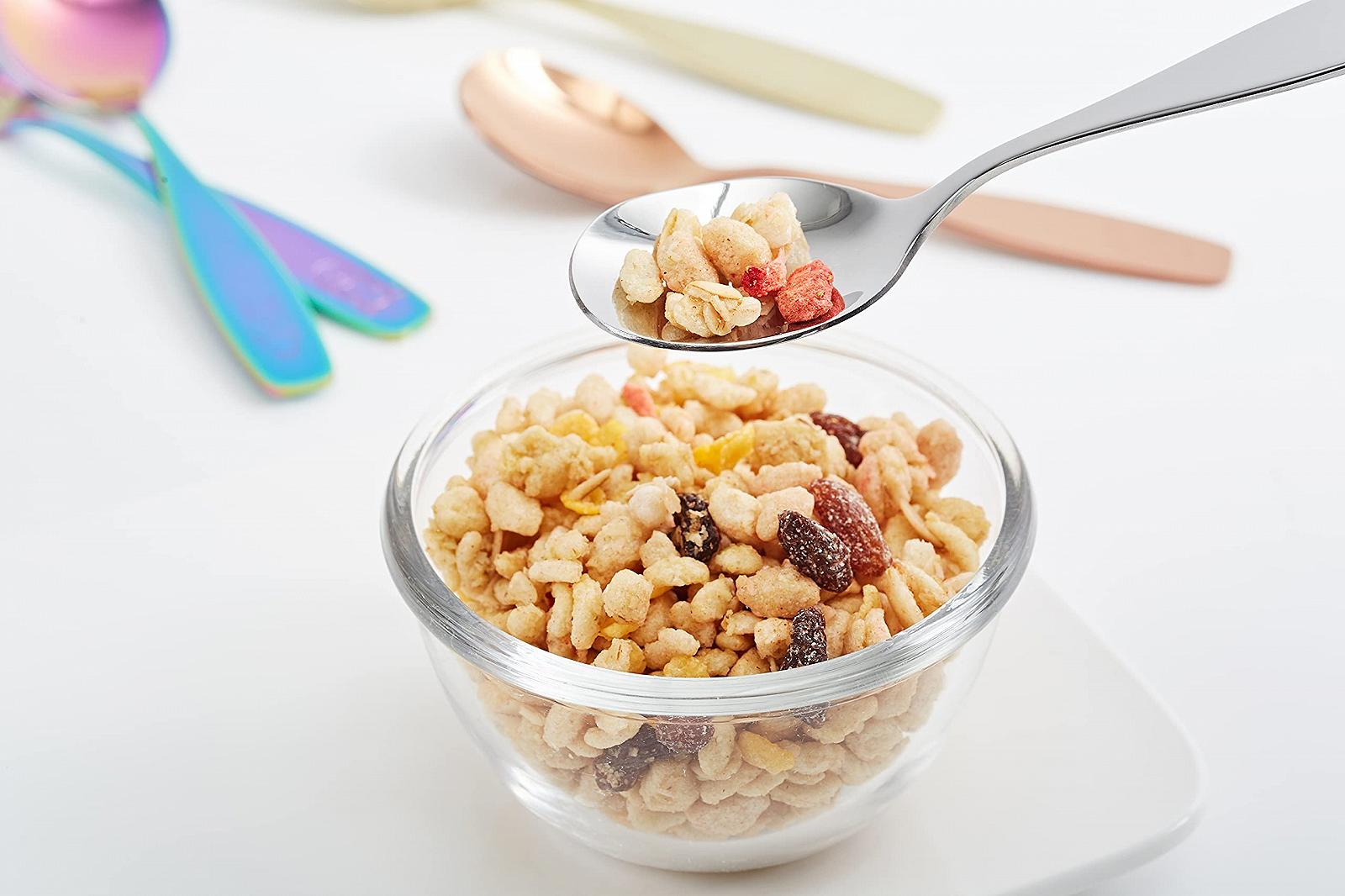 Столовые приборы EXZACT 18 предметов Нержавеющая сталь - 6 вилок, 6 безопасных ножей, 6 столовых ложек (Динозавр x 18), фото №7