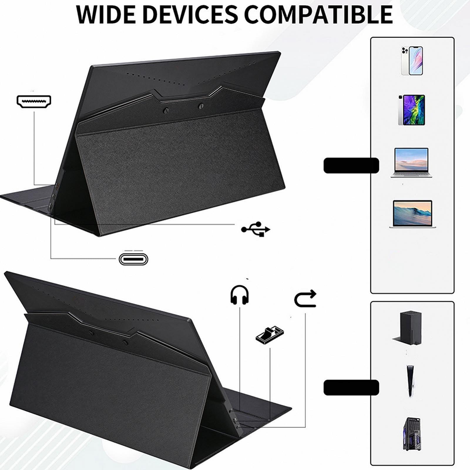 Экран Diyeeni Портативный Модель 17.3 дюймов IPS 165Hz 2.5K HDR для ноутбуков и планшетов с EU вилкой, фото №4