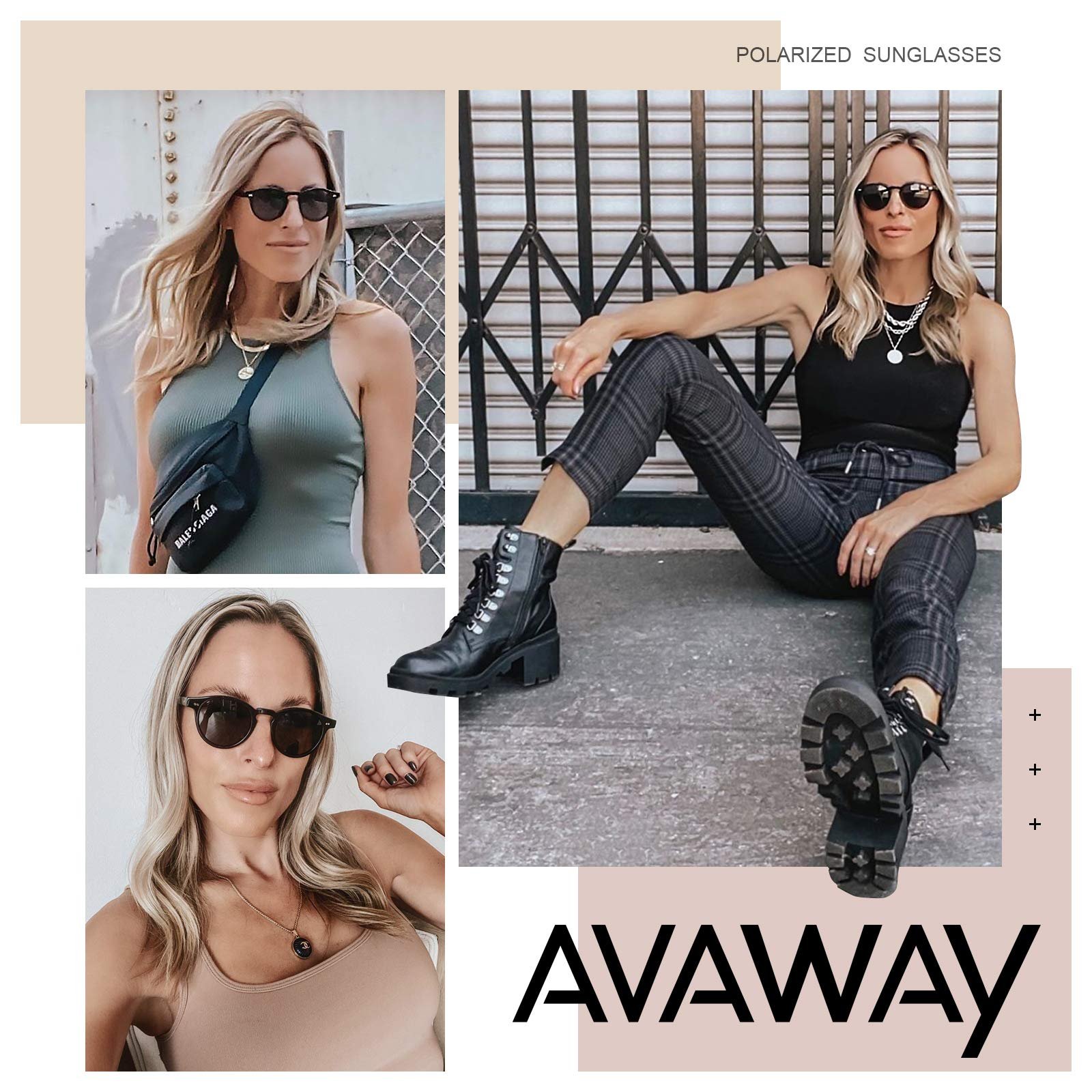 Сонцезахисні окуляри Маленьке обличчя AVAWAY Вінтаж Ретро Поляризовані для маленького обличчя AV206, фото №6