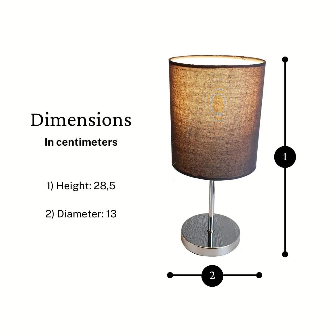 Настольная лампа LED с тканевым абажуром 3 W серая, фото №3