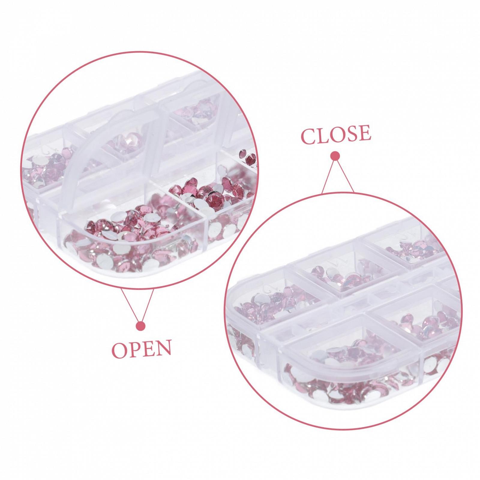 Стрази для нігтів NUOBESTY Металеві 3D підвіски, акрил рожевий, фото №8