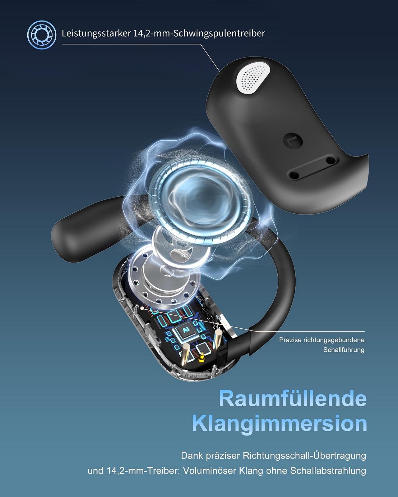 Наушники-переводчики AI Беспроводные с поддержкой 134 языков для перевода в реальном времени 4-в-1 с приложением, 56 часов воспроизведения Bluetooth 5.4, фото №6