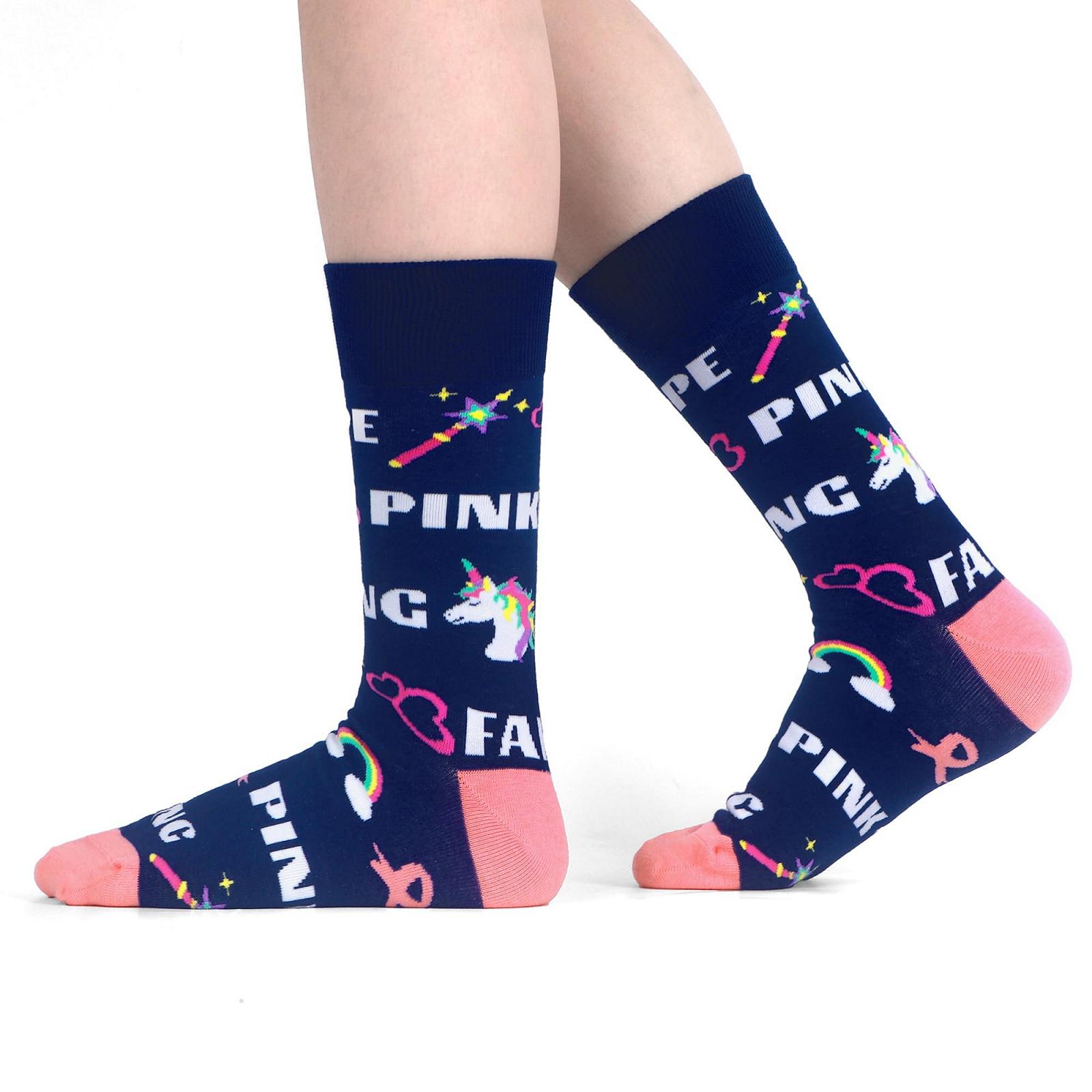 Носки WeciBor 5 пар забавные цветные женские носки с забавным мотивом, разноцветные хлопковые носки, фото №6