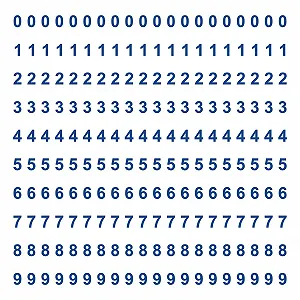 Наклейки на стіну kleb-Drauf 200 цифр 1,5 см Матовий синій - Фото 1