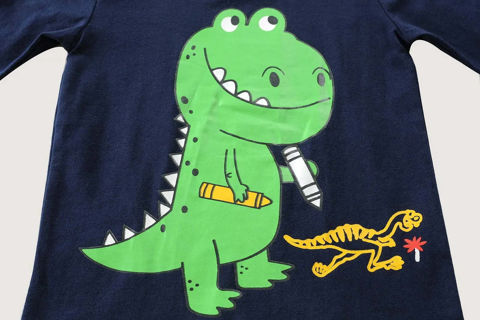 Пижама EULLA Динозавр для мальчиков, Хлопок, Длинная одежда для сна, фото №2