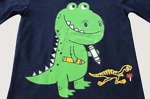 Пижама EULLA Динозавр для мальчиков, Хлопок, Длинная одежда для сна synthetic.ua - Фото 1