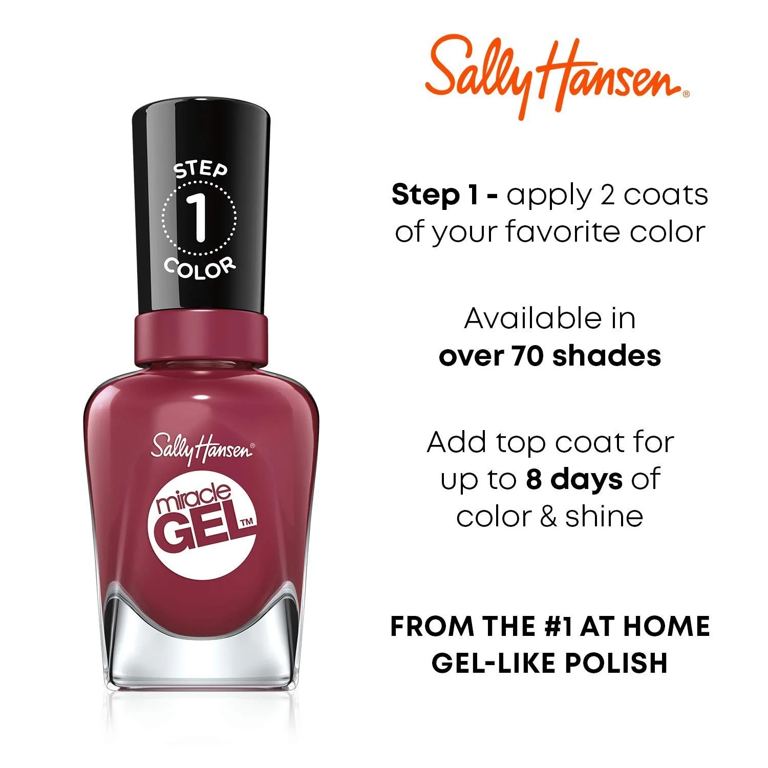 Гель-лак Sally Hansen Miracle Gel Sweet Tea Peach №374, 14.7 мл, фото №3 Гель-лак Sally Hansen Miracle Gel Sweet Tea Peach №374, 14.7 мл, фото №3