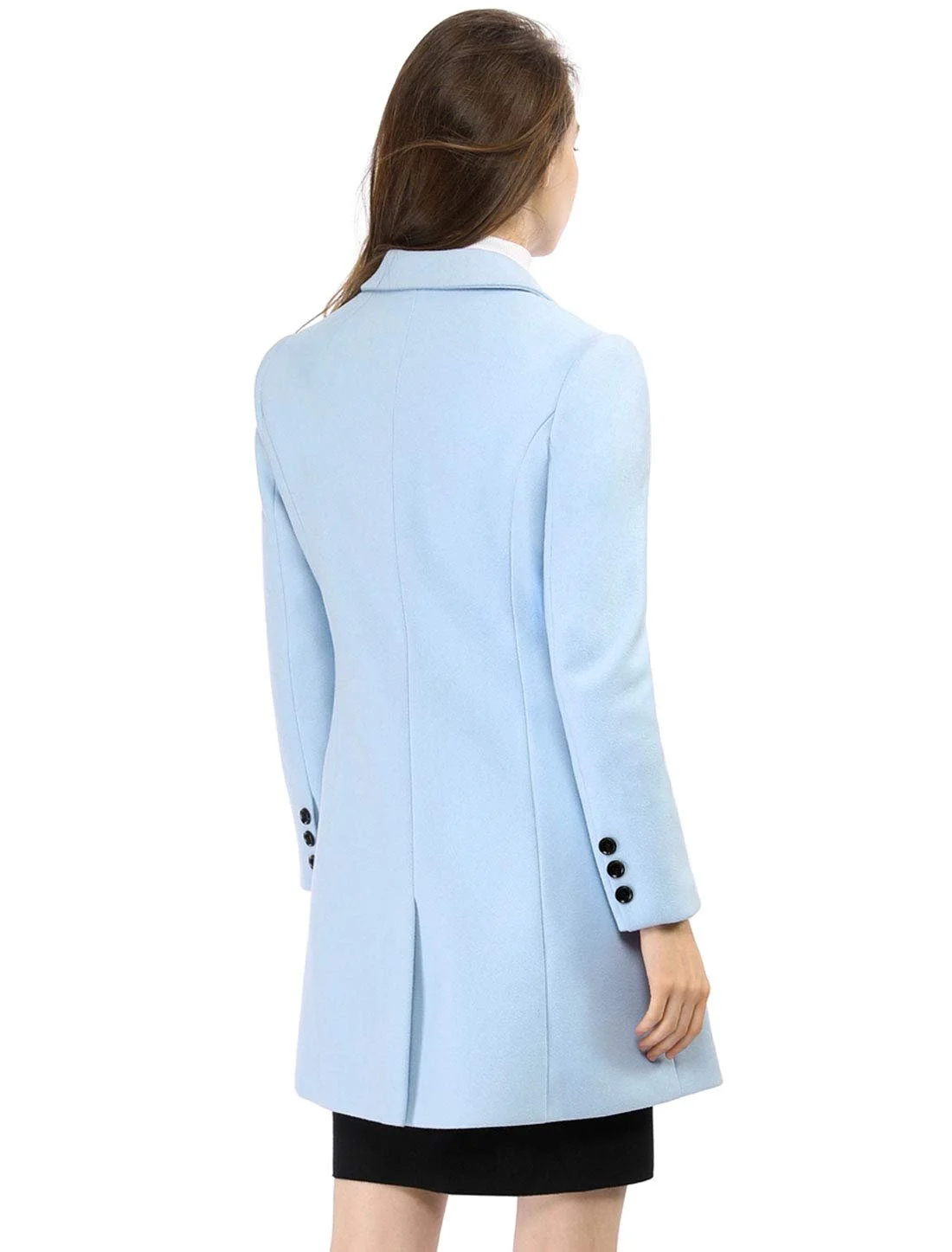 Пальто Allegra K Зимнее Двубортное Элегантное с лацканами, фото №5 Пальто Allegra K Зимнее Двубортное Элегантное с лацканами, фото №5