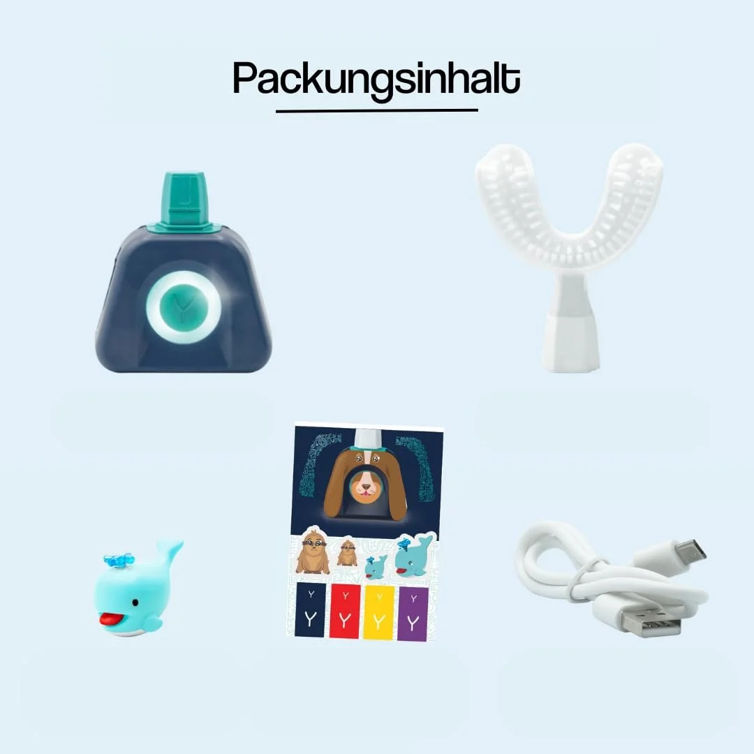 Электрическая зубная щетка Y-Brush Kids NylonStart Set Синяя, фото №2