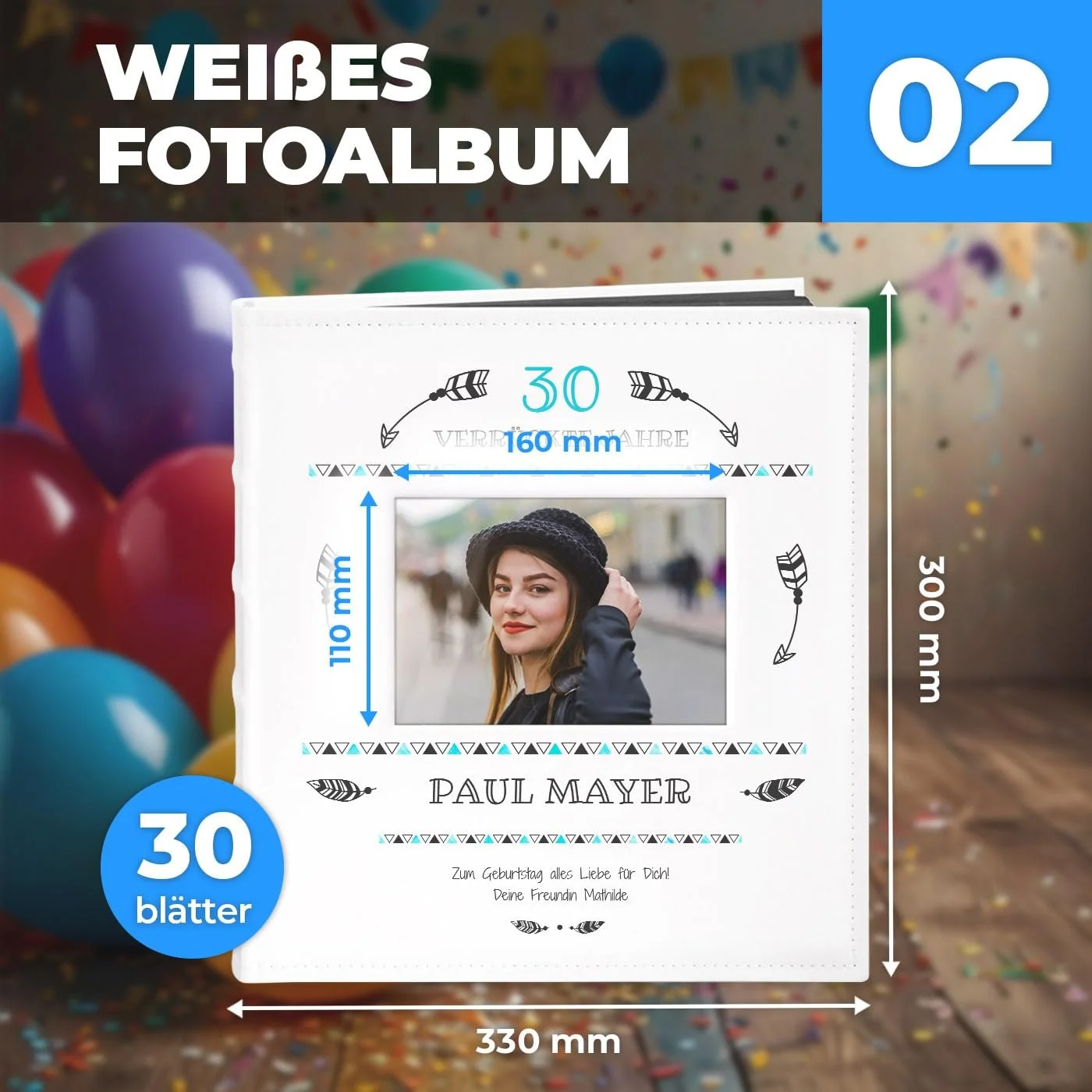 Фотоальбом Maverton для DIY с вырезом для фотографий - на 240 фотографий 10 x 15 - 60 черных страниц - размер 33 x 30 см - белый, фото №3 Фотоальбом Maverton для DIY с вырезом для фотографий - на 240 фотографий 10 x 15 - 60 черных страниц - размер 33 x 30 см - белый, фото №3