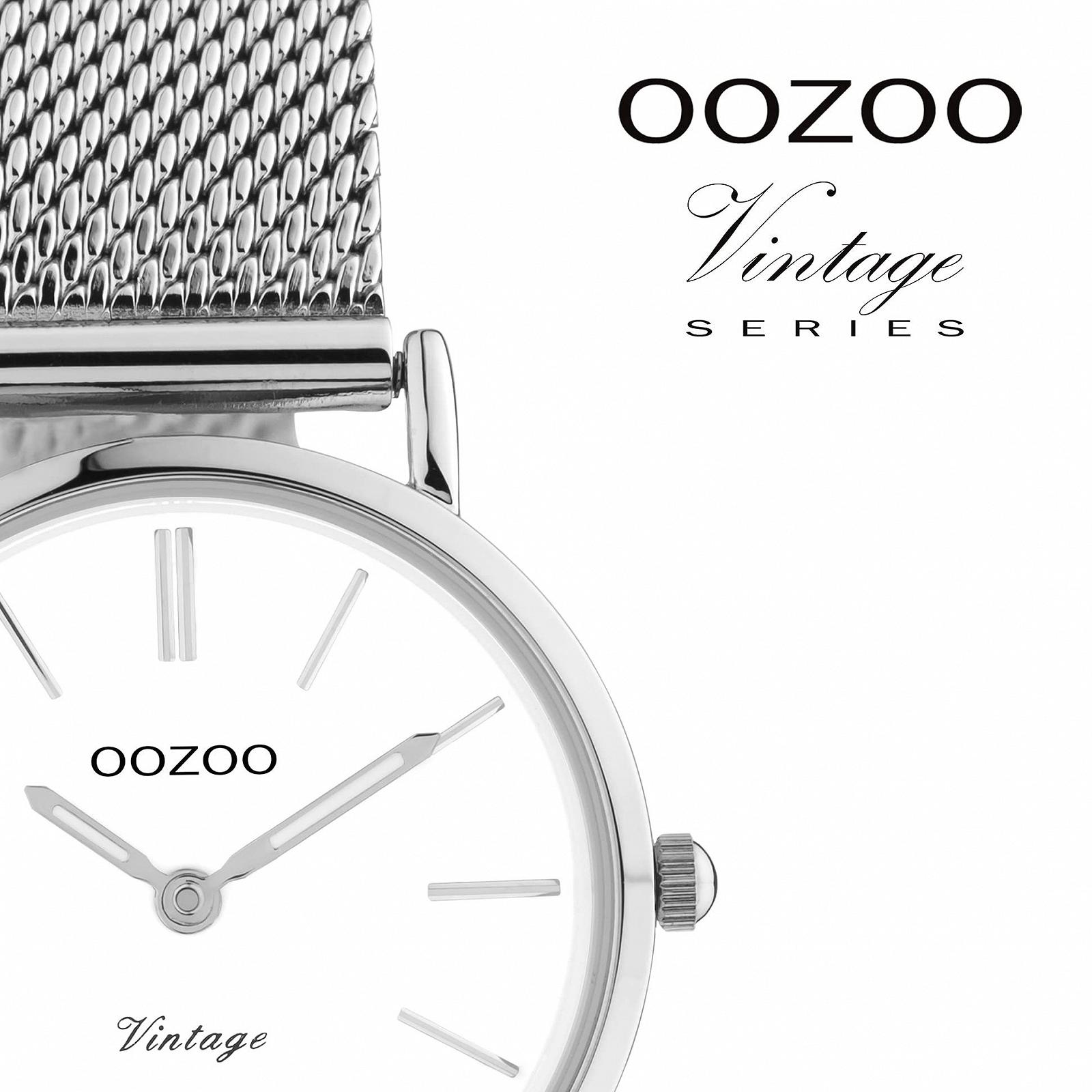 Часы Oozoo Vintage женские с сетчатым ремешком 14 мм, аналоговые, круглые, фото №3